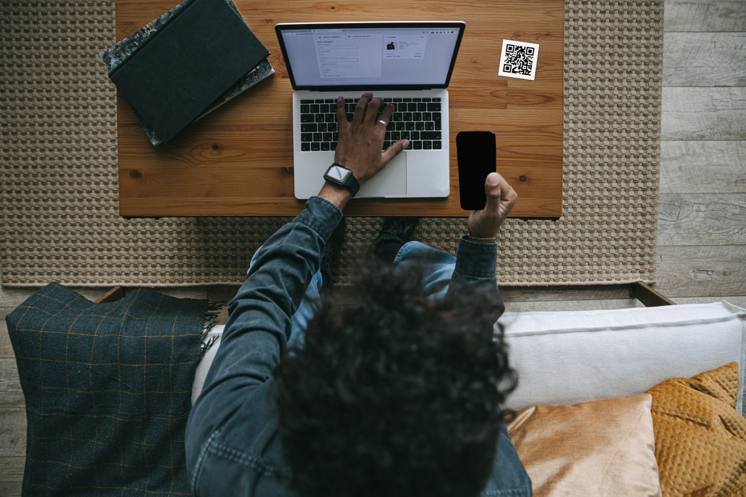 Man using laptop